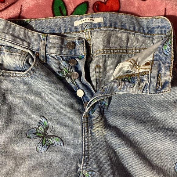 24W Pacsun Butterfly Dad Jeans - Picture 2 of 3
